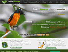 Tablet Screenshot of exploresinharaja.com